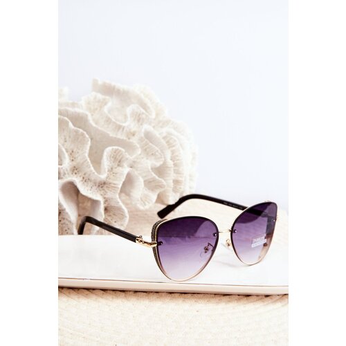 PRIUS Women&amp;#039;s Sunglasses with Brocade Inserts UV400 Black-Gold Slike