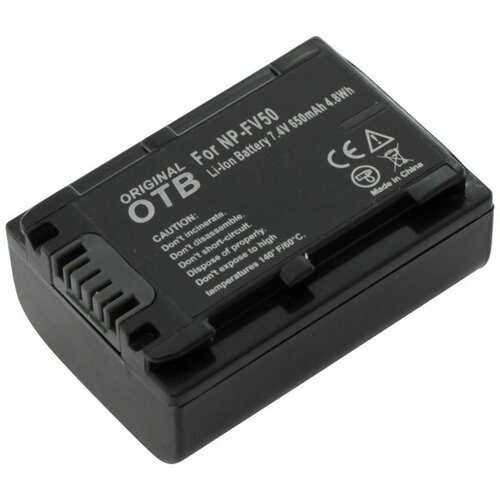OTB Baterija NP-FV50 za Sony DCR-SR58E / NEX-VG10 / HDR-TD30, 650 mAh Slike