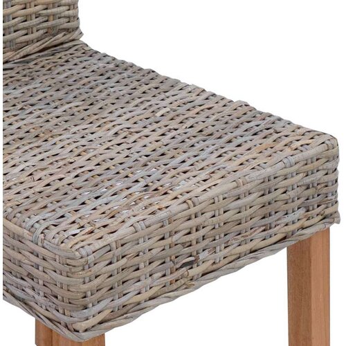  Stolac za blagovanje 2 pcs Kubu siva 45 x 54 x 93 cm Slike