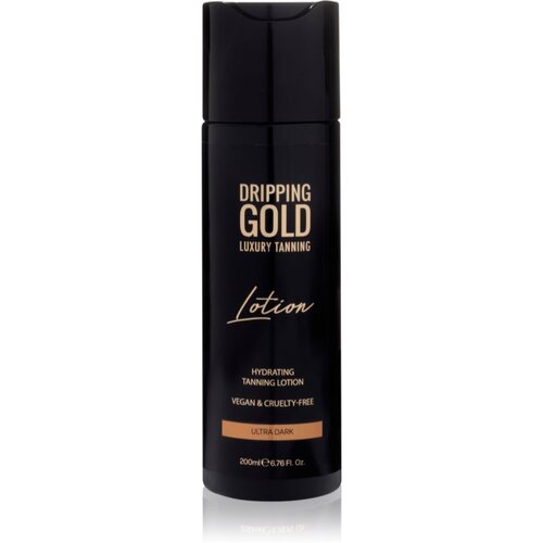 Dripping Gold Luxury Tanning Lotion hidratantno mlijeko za samotamnjenje za intenzivno sunčanje nijansa Ultra Dark 200 ml Slike