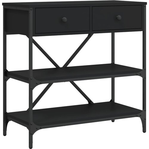Maison Chic konzolna miza - miza ob steni črna 75x34,5x75 cm inženirski les, (21785766) Slike