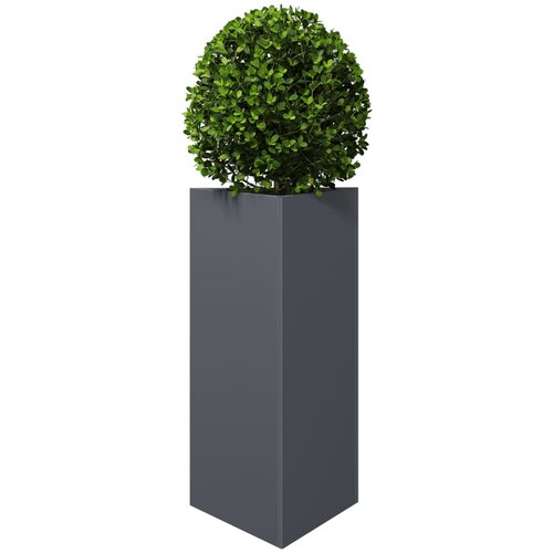  Vrtne sadilice 2 kom antracit trokutaste 40x34,5x75 cm čelične Slike