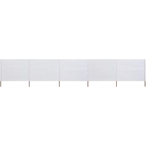 vidaXL vjetrobran s 5 panela od tkanine 600 x 120 cm pješčano bijeli Cijene