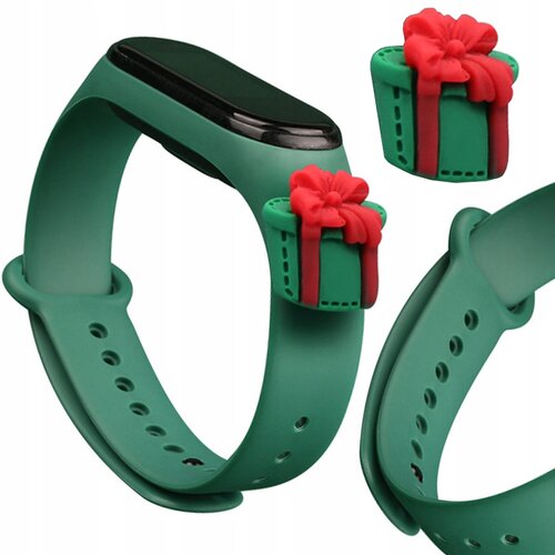 HURTEL strap xmas pa&scaron;ček opaska do xiaomi mi band 4 / 3 świąteczny ciemnozielony, (21910485) Cene