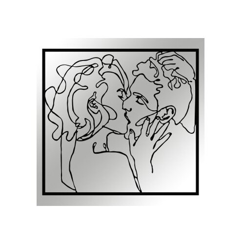 Wallity Zidna dekoracija Poljubi me 1, 64x60cm, Crna Slike