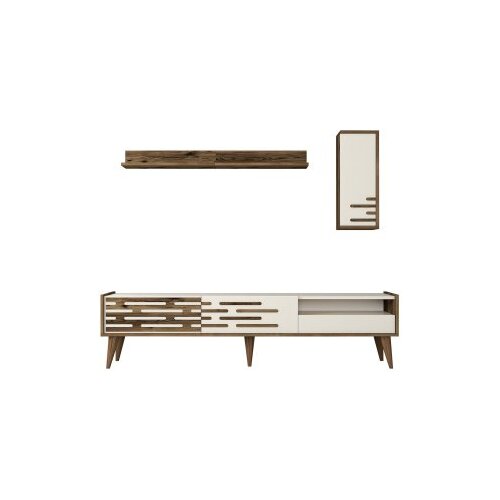 Hanah home TV komoda s policama Valensiya, 180 cm, Krem-orah Cene