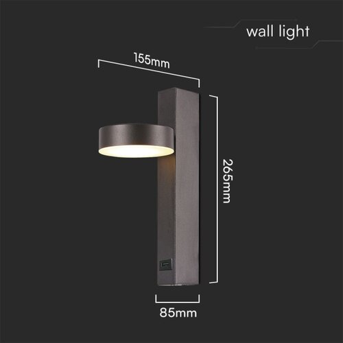  LED zidno usmereno svetlo sa USB portom LED/8W/230V 3000K Slike