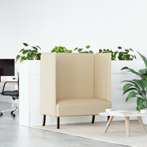 VidaXL Highback Sofa Kremna 109x56x121 cm Tkanina Slike