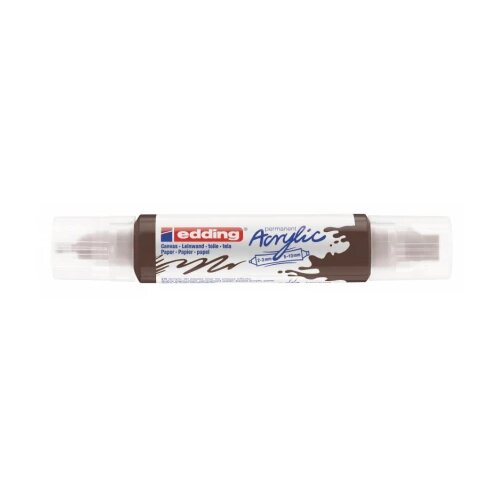  Akrilni marker E-5400 double-liner sa dva vrha Edding tamno braon Cene