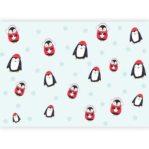 Artgeist Fototapeta Brawling Penguins, 250x175cm Cene