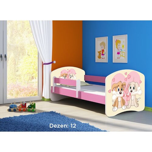 ACMA dečiji krevet II 140x70 + dušek 6 cm PINK12 Slike