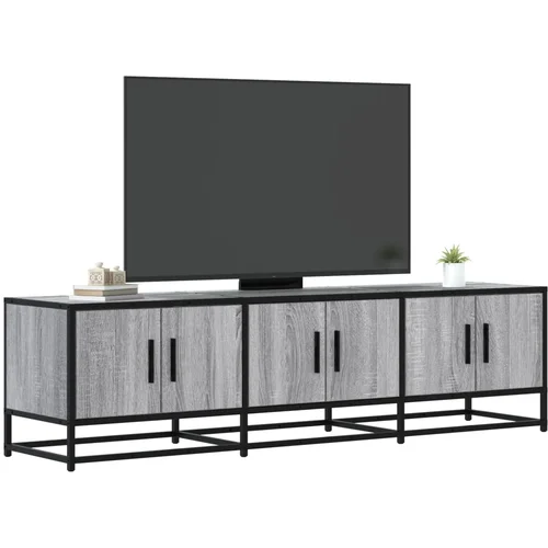 vidaXL TV omarica siva sonoma 150x35x41 cm inženirski les in kovina