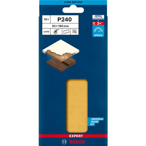 Bosch expert C470 brusni papir sa 8 rupa 93x186 mm P240 Slike