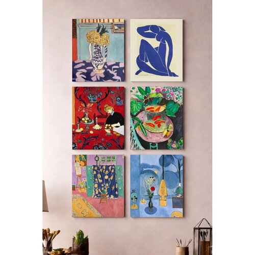 WALLXPERT Art6Cnvset5-2030 Multicolor Decorative Canvas Painting (6 Pieces) Cene