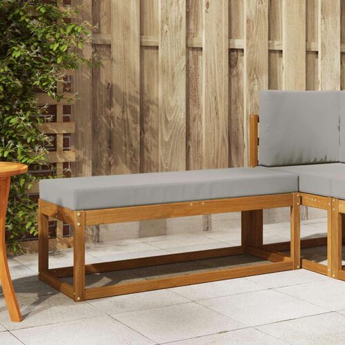  Klupa za sjedenje Prirodna i svijetlo siva 115 x 43 x 37 cm - Prirodna i svijetlo siva 115 cm Otvoreno područje nogu Cijene