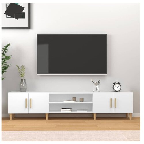  TV omarica bela 180x31,5x40 cm inženirski les Cene