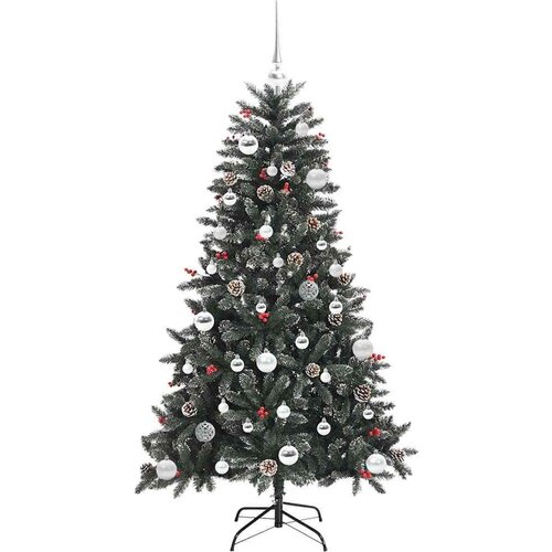 VidaXL Umjetno božićno drvce s stalakom Zelena 83.5 x 83.5 x 150 cm Slike