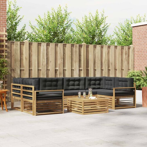  Set vanjskih sofa 7 kom. Bijela i antracit Poliester Cijene
