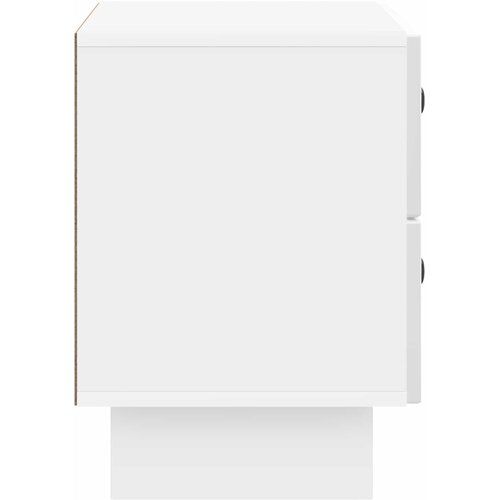  Noćni ormar s ladicama Bijela visokog sjaja 62 x 34,5 x 47,5 cm Slike