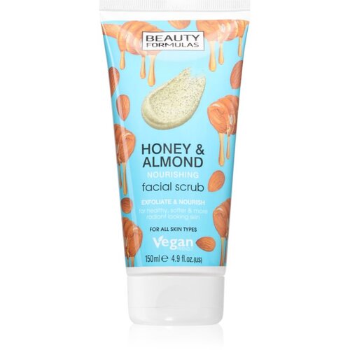 Beauty Formulas Honey &amp;amp; Almond piling za obraz 150 ml Slike