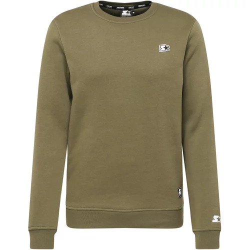 Starter Black Label Sweater majica maslinasta / bijela