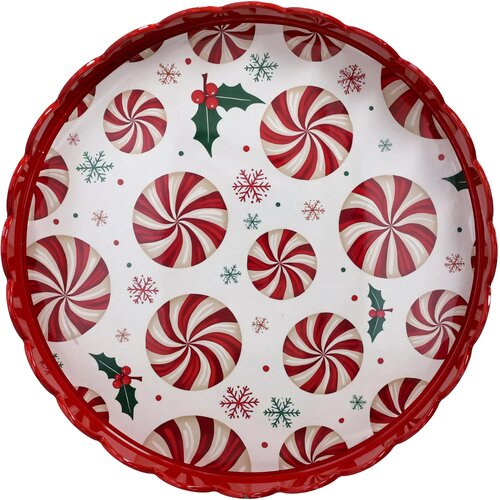 Tognana Poslužavnik Serving Mistletoe Festival, Okrugli, 35 cm, &amp;Scaron;areni Slike