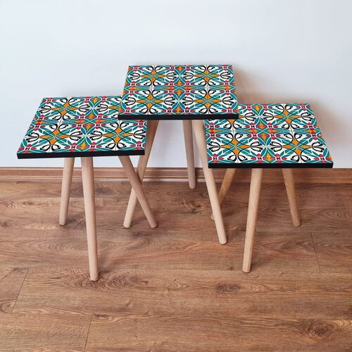 Hanah home set klub stočića 3Shp143, 3 komada, Šarena Cene