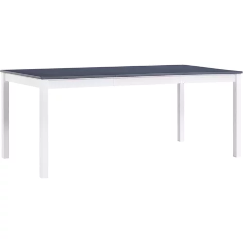 In Jedilna miza bela in siva 180x90x73 cm borovina
