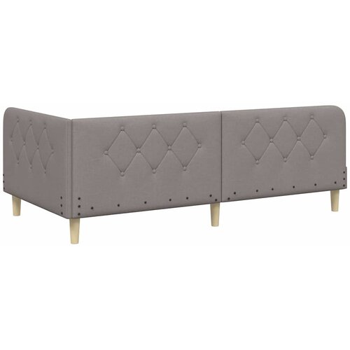  Kutni okvir kreveta Sivo-smeđa 100 x 200 cm tkanina Slike