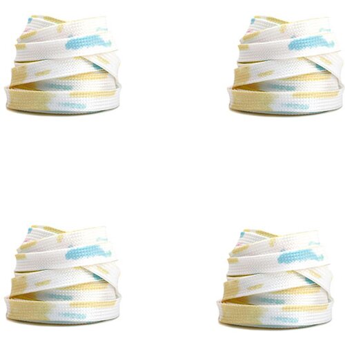 INF tie-dye potiskane ploščate vezalke (2 para) yellow, (21539597) Cene