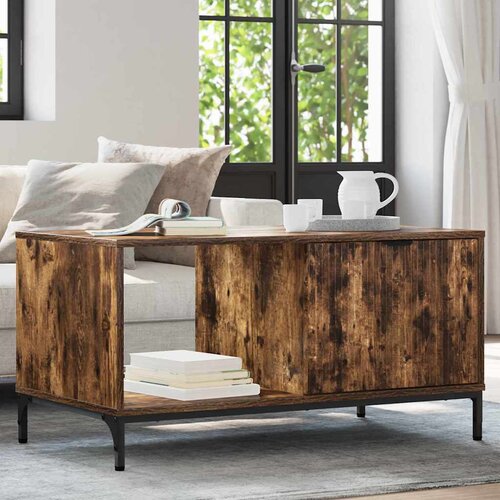 vidaXL Stolić za kavu Dimljeni hrast 90 x 49 x 46 cm Konstruirano drvo Cijene