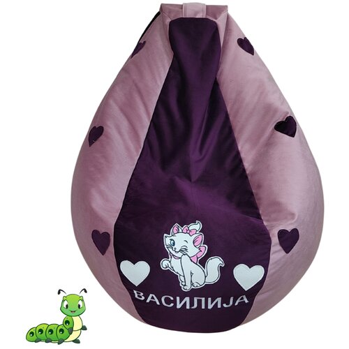 Gusenica lazy bag roze-ljubičasti - mogućnost personalizacije - bez veza, obim 210cm, visina 90cm - do 5god Slike