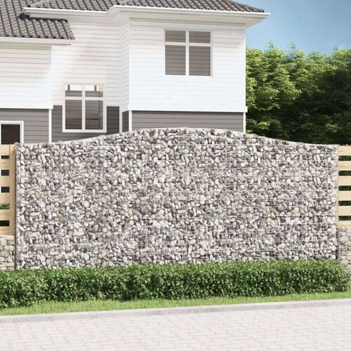  Lučne gabionske ko&amp;scaron;are 3 kom 400x30x180/200cm pocinčano željezo Slike