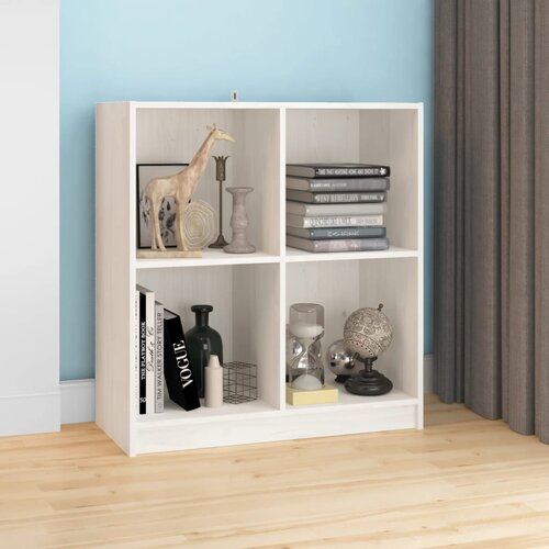 vidaXL komoda bela 70x33x76 cm trdna borovina Cene