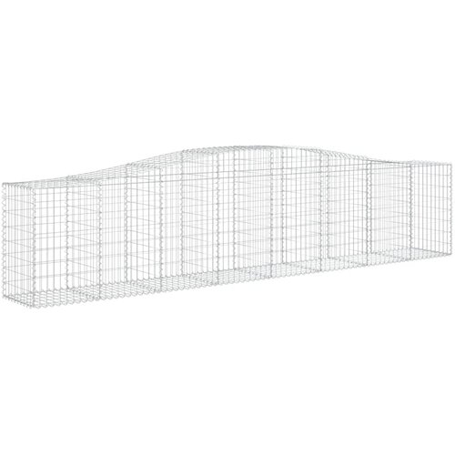  Lučne gabionske ko&amp;scaron;are 25 kom 400x50x80/100cm pocinčano željezo Slike