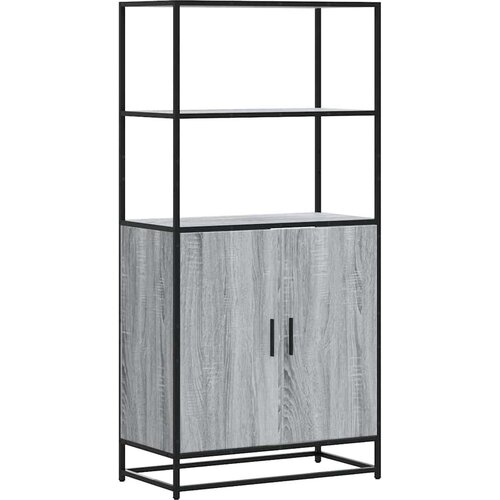 VidaXL Visoka ploča siva Sonoma 68x35x139 cm Konstruirano drvo i metal Slike