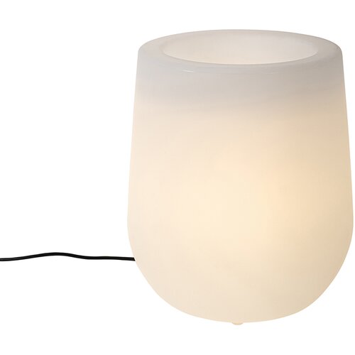 QAZQA Smart buiten vloerlamp bloempot wit IP44 incl. Wifi A60 - Flowerpot Slike