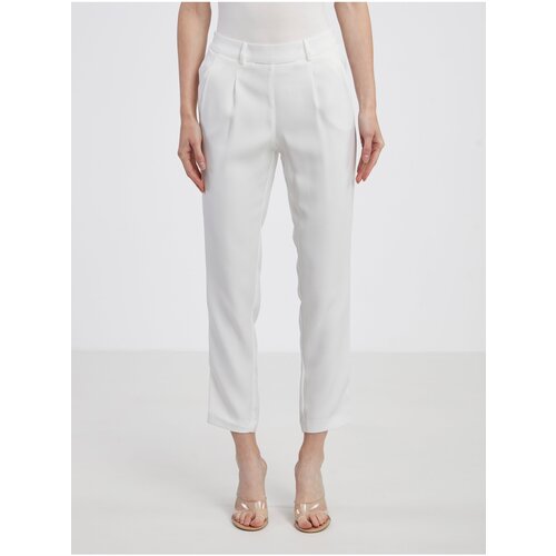 Camaieu White Women's Trousers - Ladies Cene