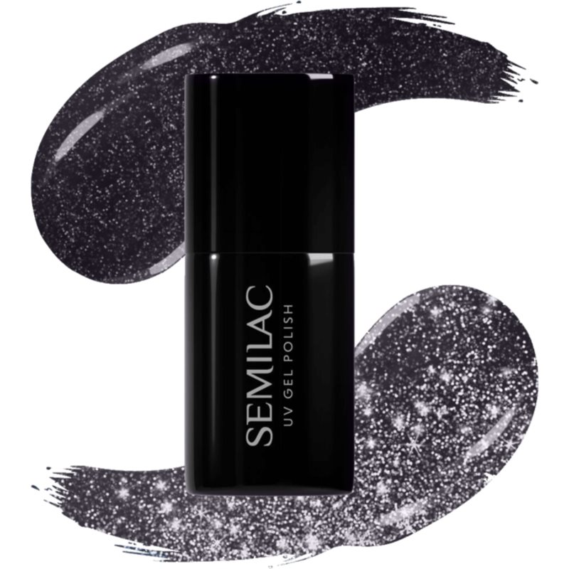 Semilac UV Hybrid Day and Night gel lak za nohte z uporabo UV/LED lučke odtenek 399 Dark &amp;amp; Spark 7 ml Slike