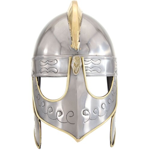  Antikna replika kacige Beowulf za LARP srebrna čelična Slike