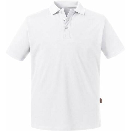 RUSSELL Biała koszulka męska polo Pure Organic Cene