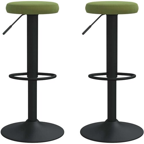  Barski stolci 2 kom svjetlozeleni bar&amp;scaron;unasti Slike