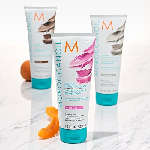 Moroccanoil Color Depositing Mask boja za kosu za plavu kosu 200 ml nijansa Platinum Slike