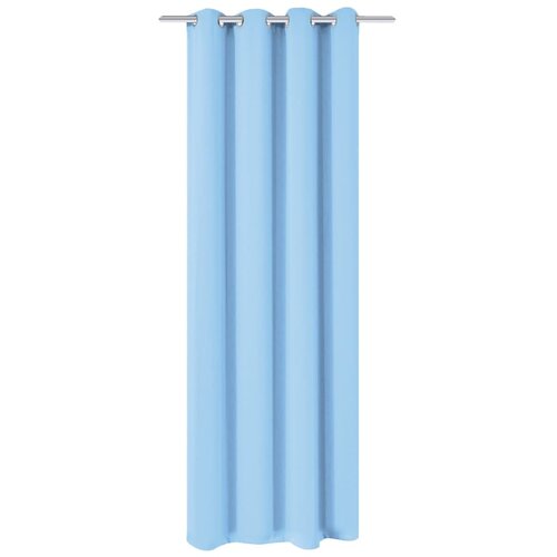 vidaXL Zatemnitvena zavesa s kovinskimi obročki 270x245 cm turkizna, (21024705) Cene