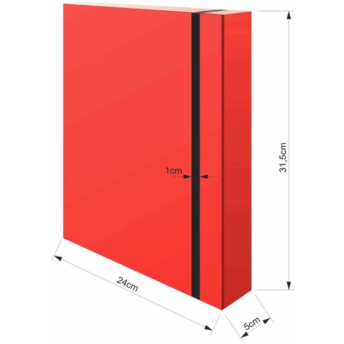 Fascikla BOX SA GUMOM A4 5D CRVENA 14612 OP* Cene