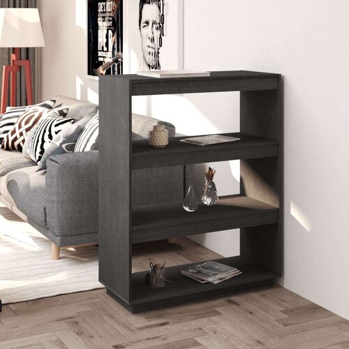 vidaXL Ormarić za knjige / sobna pregrada sivi 80x35x103 cm borovina Cene
