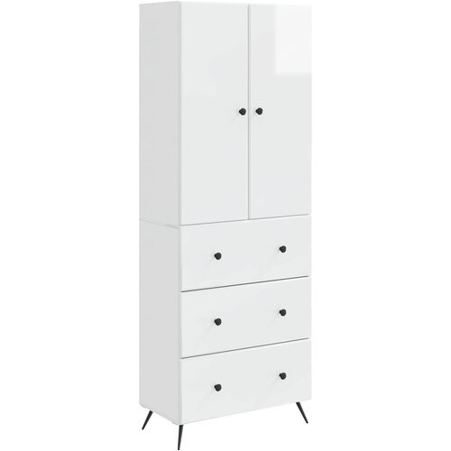 VidaXL Set ormara 2 kom. 66 x 34 5 x 90 cm Konstruirano drvo - Visoko sjajno bijela Slike