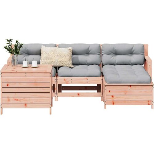  5-dijelni set vrtnih sofa od masivnog drva duglazije Slike
