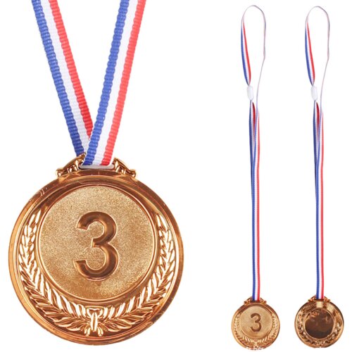  Bronze Medal First Place Prize Trophy Zinc 6.5cm Slike