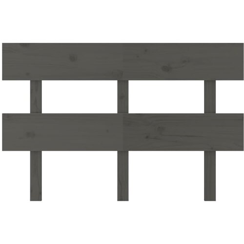  Uzglavlje za krevet sivo 138 x 3 x 81 cm od masivne borovine Slike